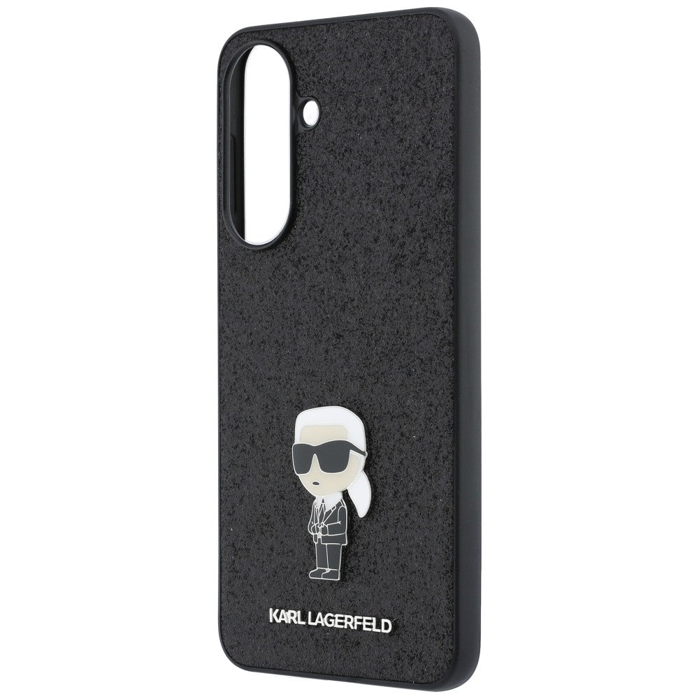Case for Samsung Galaxy A37 5G, Karl Lagerfeld, Glitter Fixed Ikonik Karl, Black