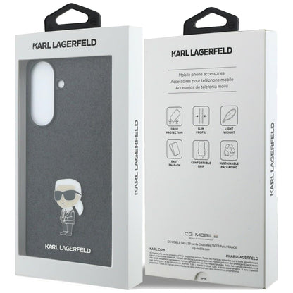 Case for Samsung Galaxy A37 5G, Karl Lagerfeld, Glitter Fixed Ikonik Karl, Black