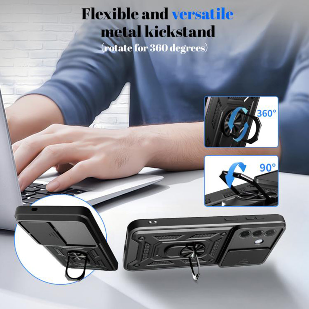 Case for Samsung Galaxy A37 5G, Techsuit, CamShield, Rose Gold