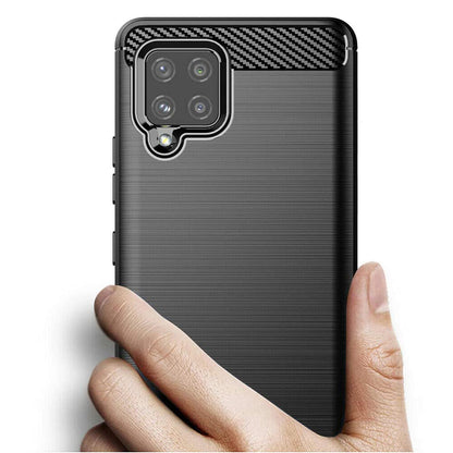 Case for Samsung Galaxy A42 5G A426, Techsuit, Carbon, Black