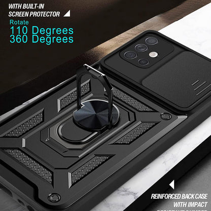 Husa pentru Samsung Galaxy A51 A515, Techsuit, CamShield, Neagra