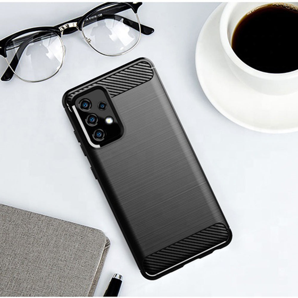 Case for Samsung Galaxy A52s 5G A528 / A52 5G A526 / A52 A525, Techsuit, Carbon, Black