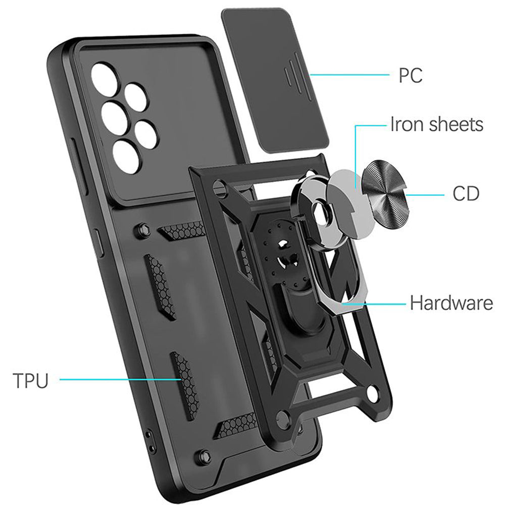Case for Samsung Galaxy A53 5G A536, Techsuit, CamShield, Black