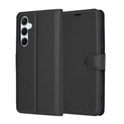 Case for Samsung Galaxy A55 5G A556, Techsuit, Leather Folio, Black