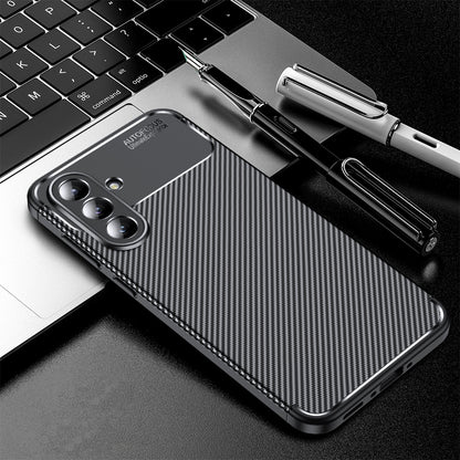 Case for Samsung Galaxy A56 A566, Techsuit, CarbonFiber, Black