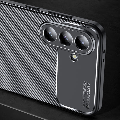 Case for Samsung Galaxy A56 A566, Techsuit, CarbonFiber, Black