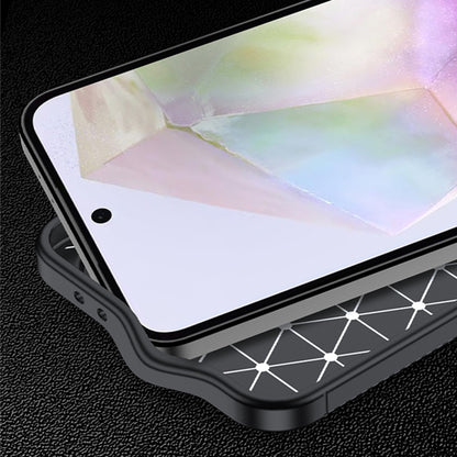 Case for Samsung Galaxy A56 A566, Techsuit, CarbonFiber, Black