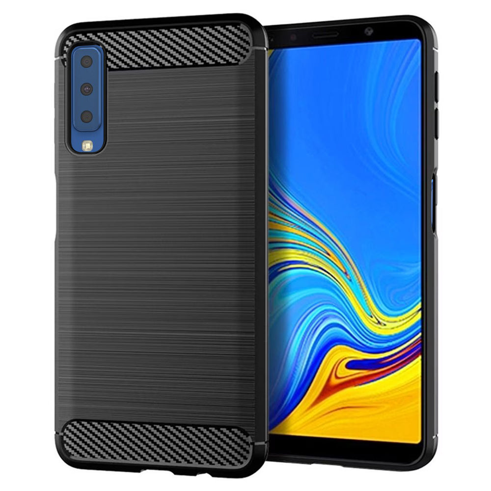 Case for Samsung Galaxy A7 (2018) A750, Techsuit, Carbon, Black