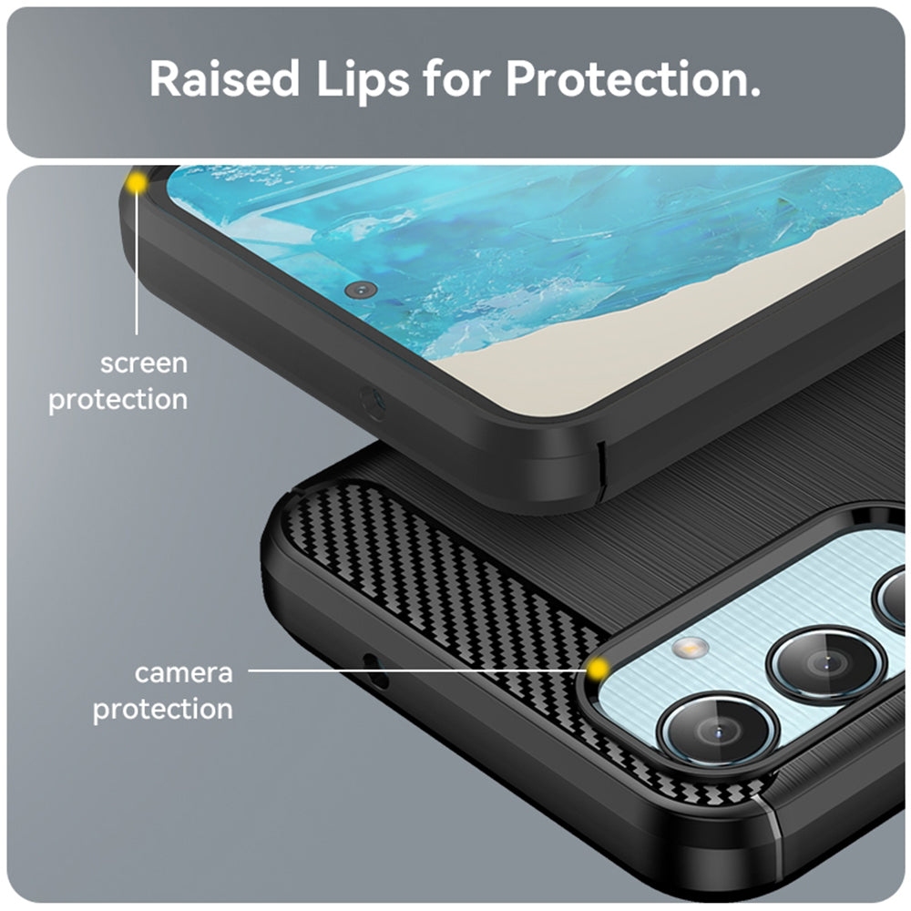 Case for Samsung Galaxy M35, Techsuit, Carbon, Black