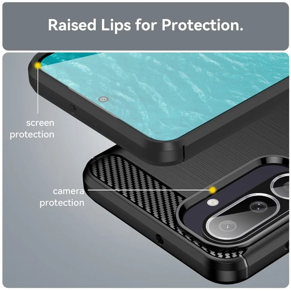 Case for Samsung Galaxy M56 M566, Techsuit, Carbon, Black