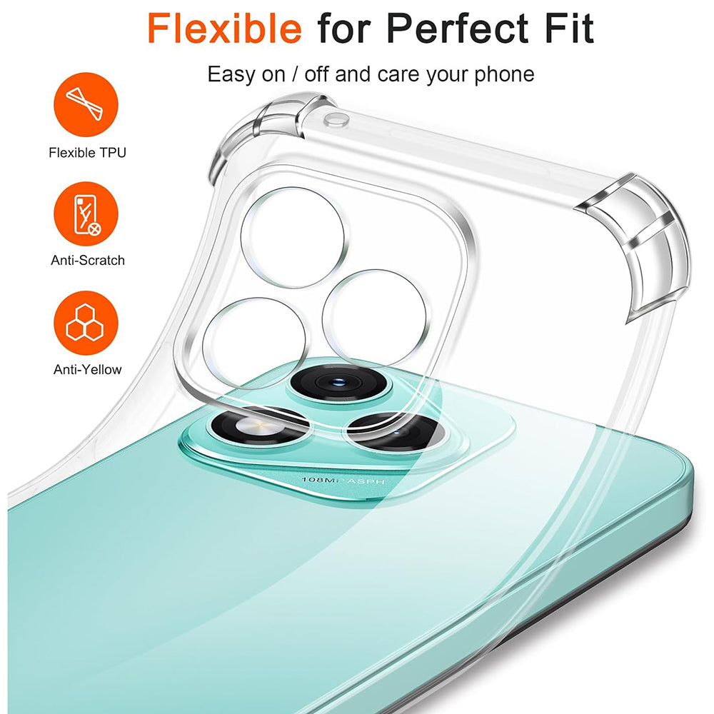 Case for Samsung Galaxy M56 M566, Techsuit, Shockproof Clear, Transparent