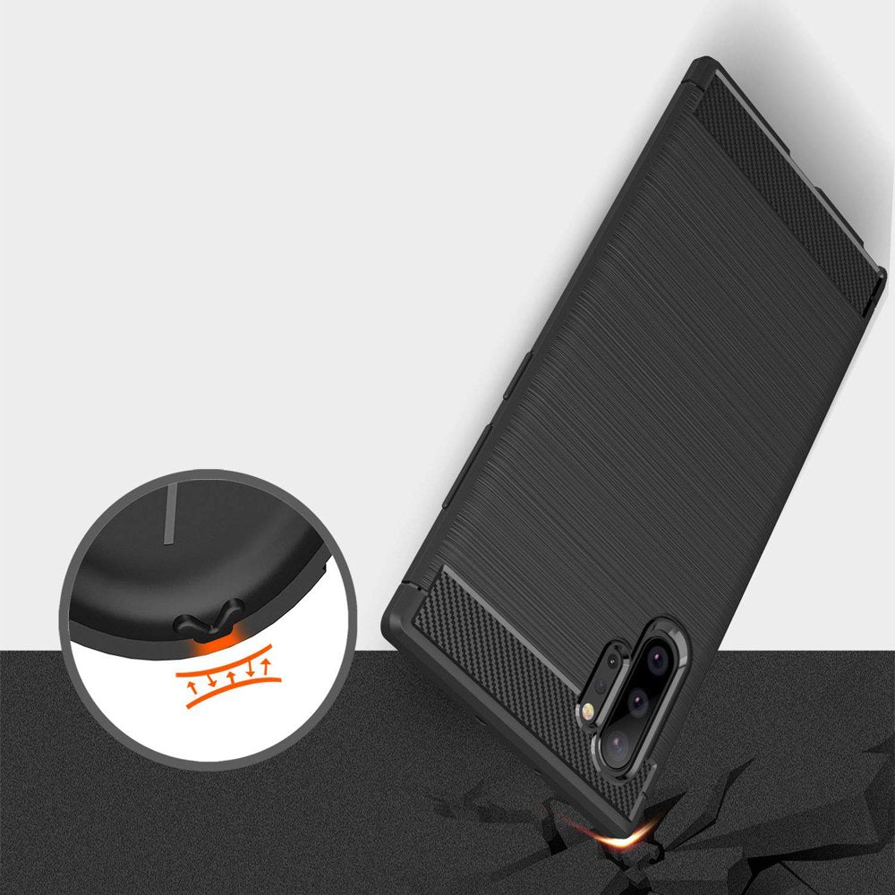 Case for Samsung Galaxy Note 10+ 5G N976 / Note 10+ N975, Techsuit, Carbon, Black
