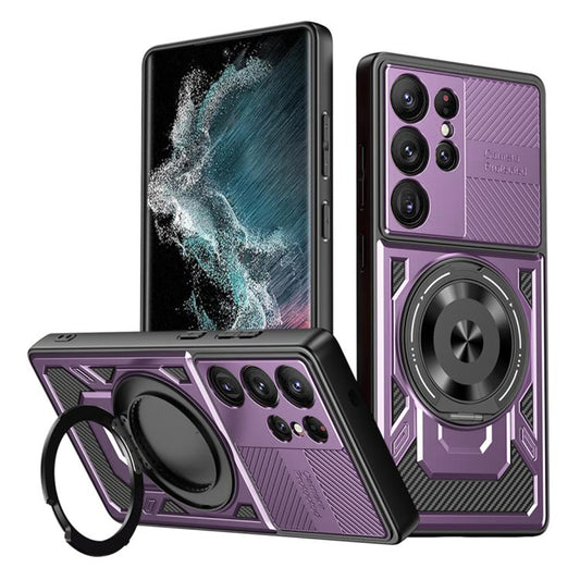 Case for Samsung Galaxy S22 Ultra 5G S908, Techsuit, RuggedCam, Purple