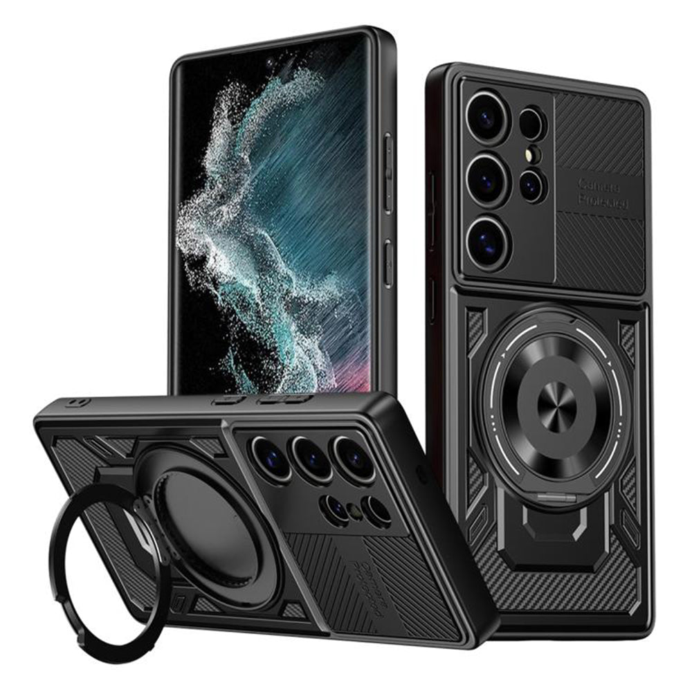 Case for Samsung Galaxy S22 Ultra 5G S908, Techsuit, RuggedCam, Black