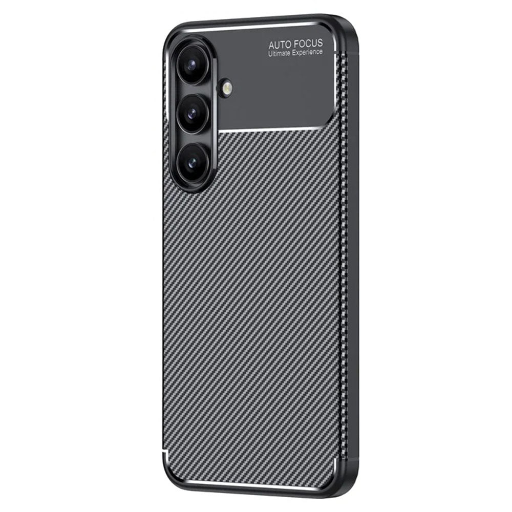 Case for Samsung Galaxy S24 FE S721, Techsuit, CarbonFiber, Black