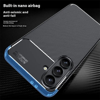 Case for Samsung Galaxy S24 FE S721, Techsuit, CarbonFiber, Black