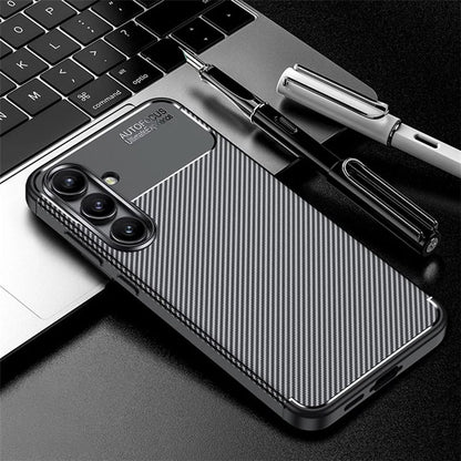 Case for Samsung Galaxy S24 FE S721, Techsuit, CarbonFiber, Black