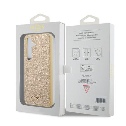 Case for Samsung Galaxy S24+ S926, Guess, Glitter Script, Gold