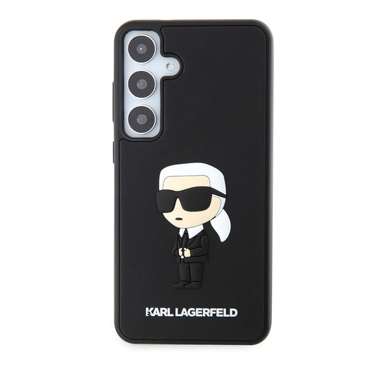 Case for Samsung Galaxy S24+ S926, Karl Lagerfeld, 3D Rubber Ikonik Karl, Black