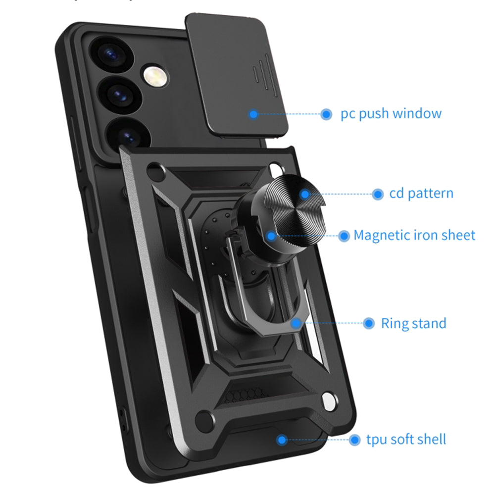 Case for Samsung Galaxy S24+ S926, Techsuit, CamShield, Black