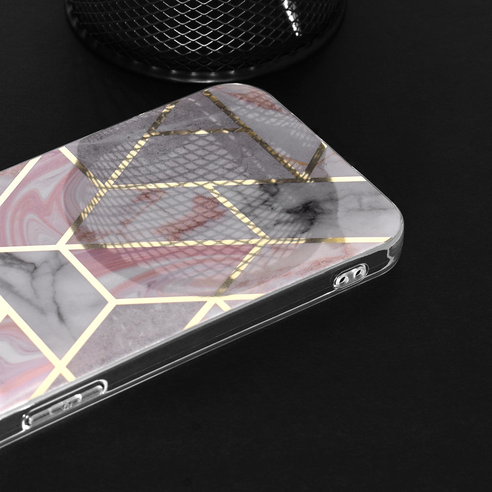 Case for Samsung Galaxy S24+ S926, Techsuit, Marble, Pink