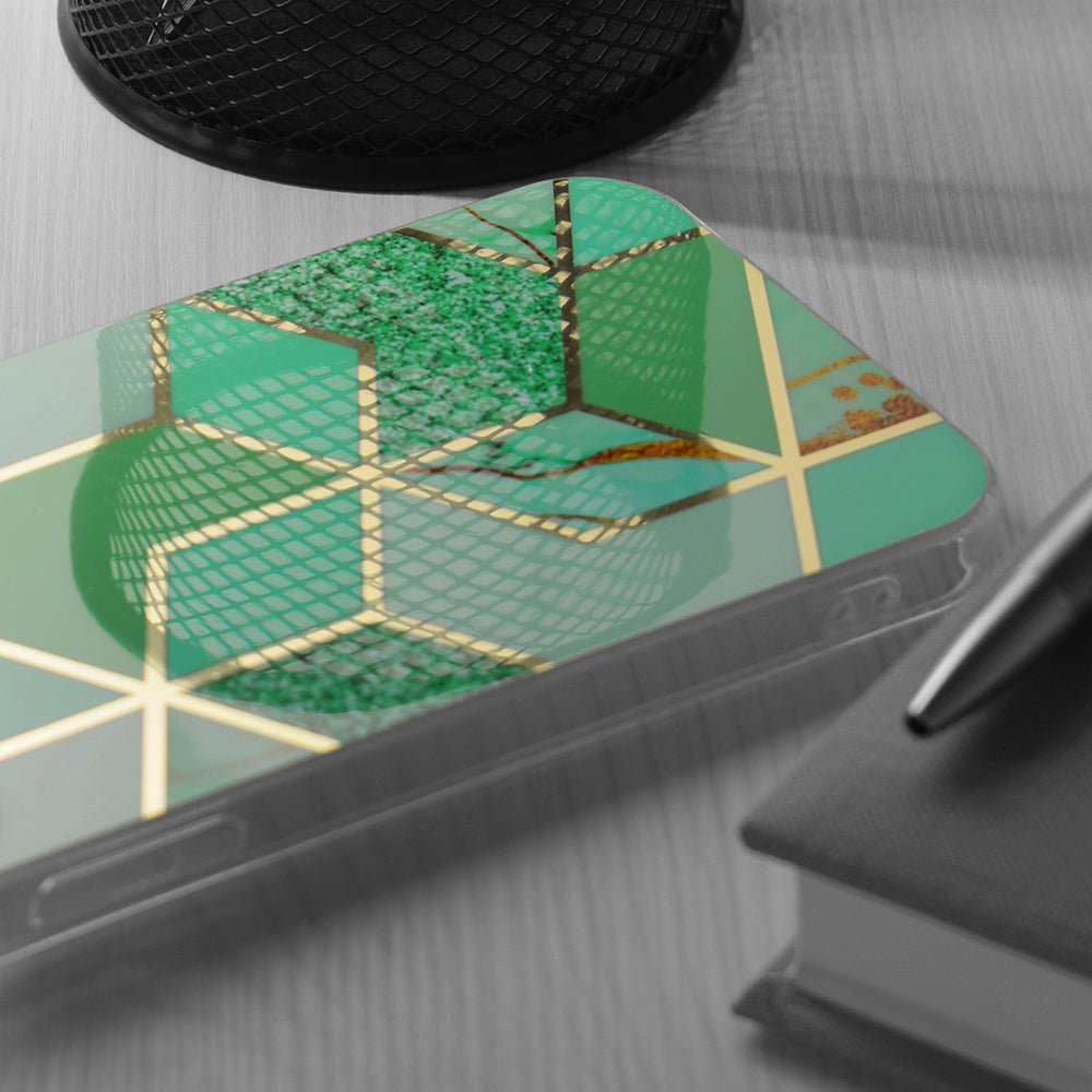 Case for Samsung Galaxy S24+ S926, Techsuit, Marble, Green