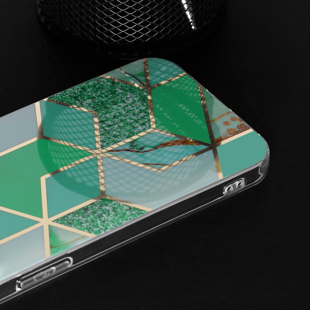 Case for Samsung Galaxy S24+ S926, Techsuit, Marble, Green