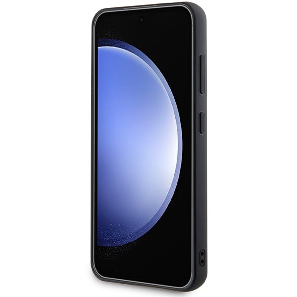 Case for Samsung Galaxy S24 S921, Karl Lagerfeld, Rhinestone Metal Plate, Silver