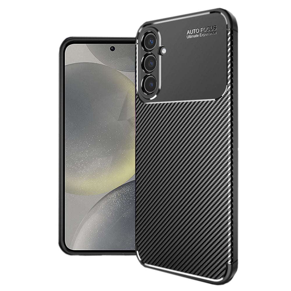 Case for Samsung Galaxy S24 S921, Techsuit, CarbonFiber, Black