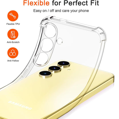 Case for Samsung Galaxy S24 S921, Techsuit, Shockproof Clear, Transparent