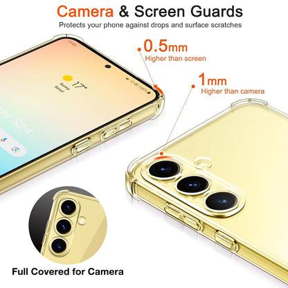 Case for Samsung Galaxy S24 S921, Techsuit, Shockproof Clear, Transparent