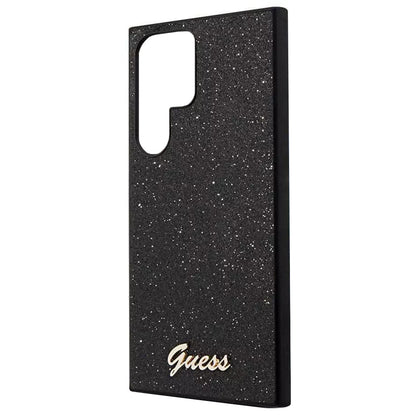 Case for Samsung Galaxy S24 Ultra S928, Guess, Glitter Script, Black