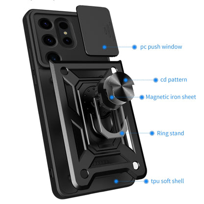 Case for Samsung Galaxy S24 Ultra S928, Techsuit, CamShield, Black
