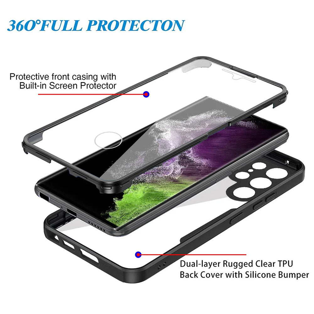 Case for Samsung Galaxy S24 Ultra S928, Techsuit, ColorVerse 360, Black