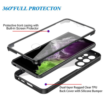 Case for Samsung Galaxy S24 Ultra S928, Techsuit, ColorVerse 360, Black