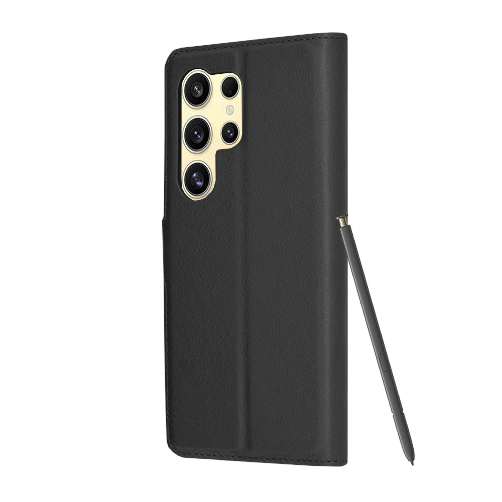 Case for Samsung Galaxy S24 Ultra S928, Techsuit, Leather Folio, Black