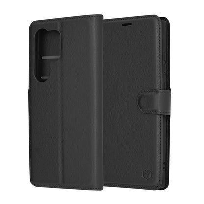 Case for Samsung Galaxy S24 Ultra S928, Techsuit, Leather Folio, Black