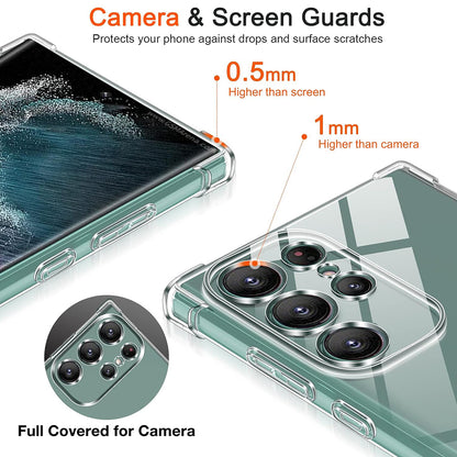 Case for Samsung Galaxy S24 Ultra S928, Techsuit, Shockproof Clear, Transparent