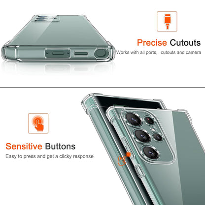 Case for Samsung Galaxy S24 Ultra S928, Techsuit, Shockproof Clear, Transparent