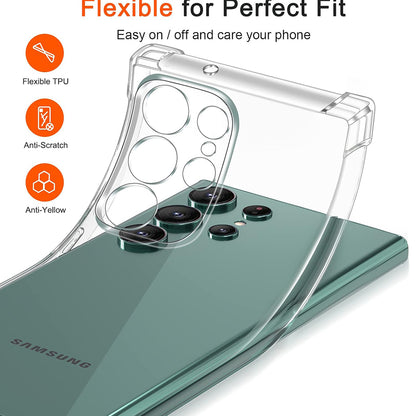 Case for Samsung Galaxy S24 Ultra S928, Techsuit, Shockproof Clear, Transparent