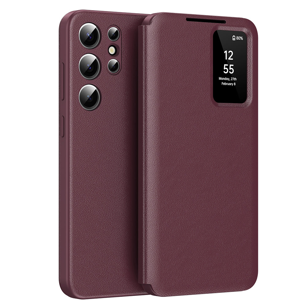 Case for Samsung Galaxy S24 Ultra S928, Techsuit, SmartView, Red