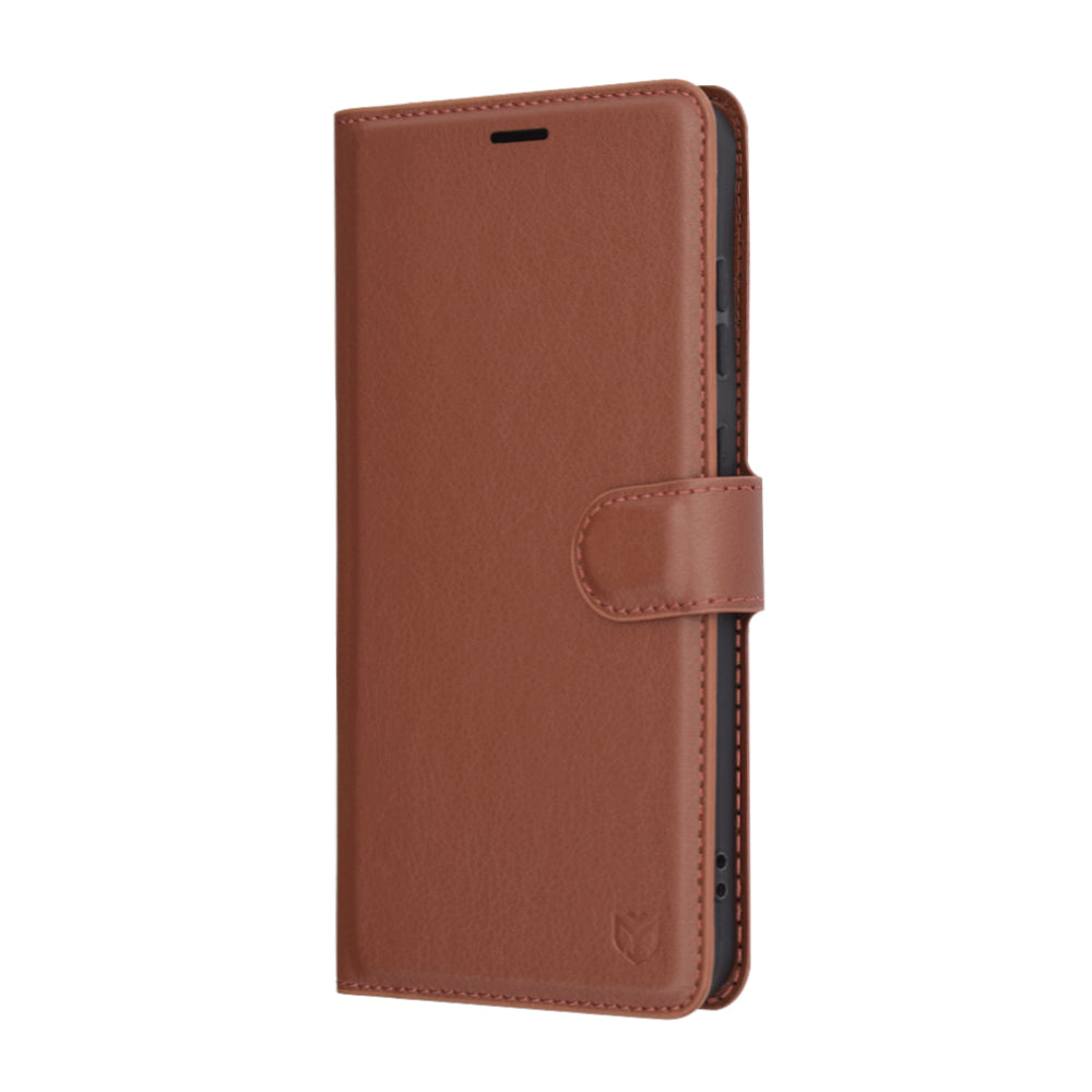 Case for Samsung Galaxy S25+ S936, Techsuit, Leather Folio, Brown