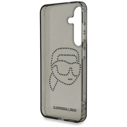 Case for Samsung Galaxy S25 S931, Karl Lagerfeld, IML Rhinestones Karl's Head, Black