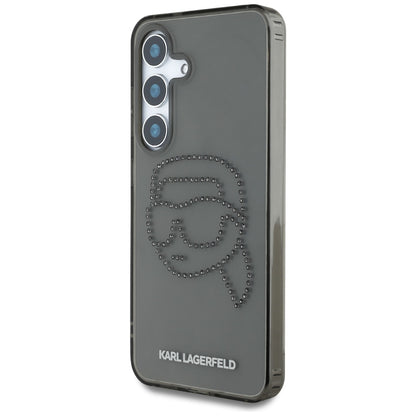 Case for Samsung Galaxy S25 S931, Karl Lagerfeld, IML Rhinestones Karl's Head, Black
