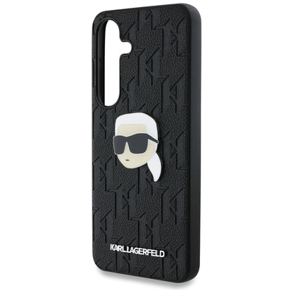 Case for Samsung Galaxy S25 S931, Karl Lagerfeld, Monogram Karl's Head, Black