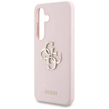 Case for Samsung Galaxy S25 Ultra S938, Guess, 4G Grained Big and Classic Logo, Pink