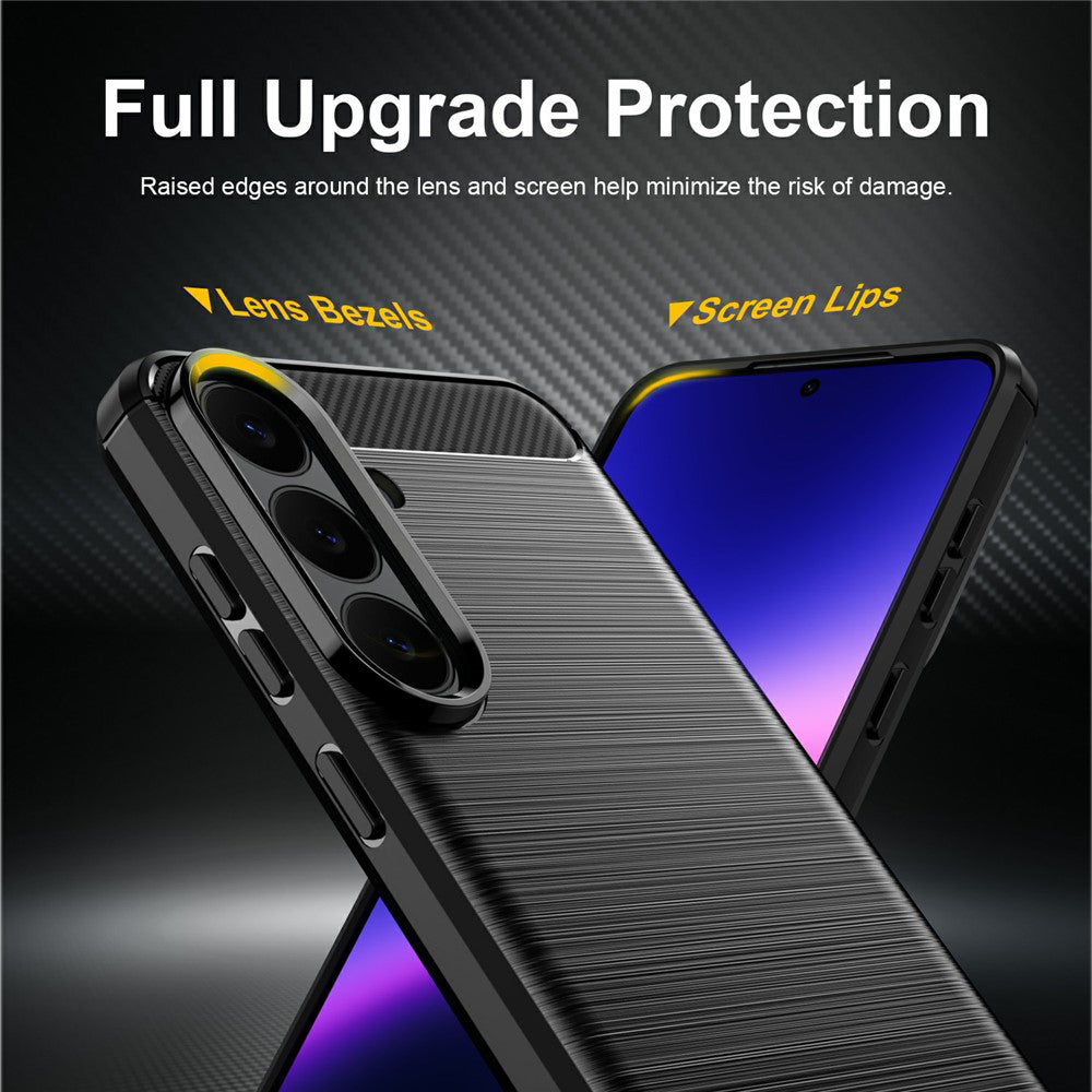 Case for Samsung Galaxy S26 FE / S25 FE, Techsuit, Carbon, Black