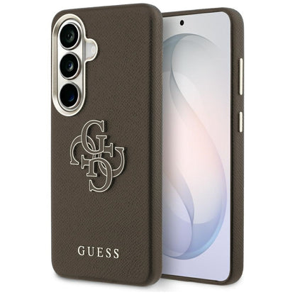 Case for Samsung Galaxy S26 Plus S947, Guess, 4G Grained Big and Classic Logo, Brown