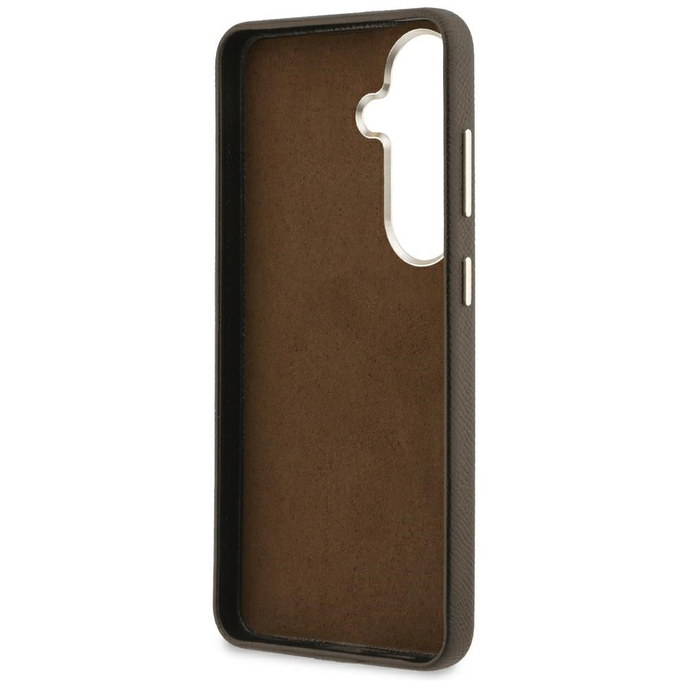 Case for Samsung Galaxy S26 Plus S947, Guess, 4G Grained Big and Classic Logo, Brown