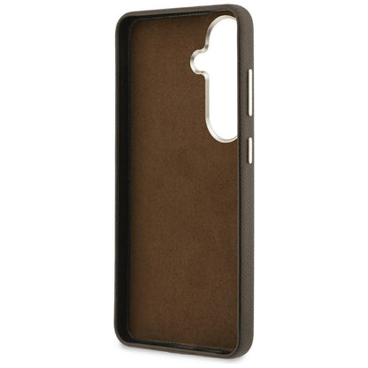 Case for Samsung Galaxy S26 Plus S947, Guess, 4G Grained Big and Classic Logo, Brown